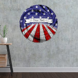Customizable Patriotic American Flag Dartboard<br><div class="desc">Decorate your game room in style with this patriotic dart board.  Personalize with your name,  the name of your favourite bar or whatever you want!  Message me for a custom design.</div>