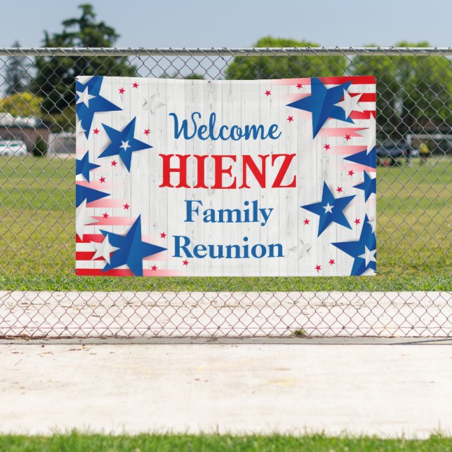 Customizable Patriotic Family Reunion Banner (Insitu)