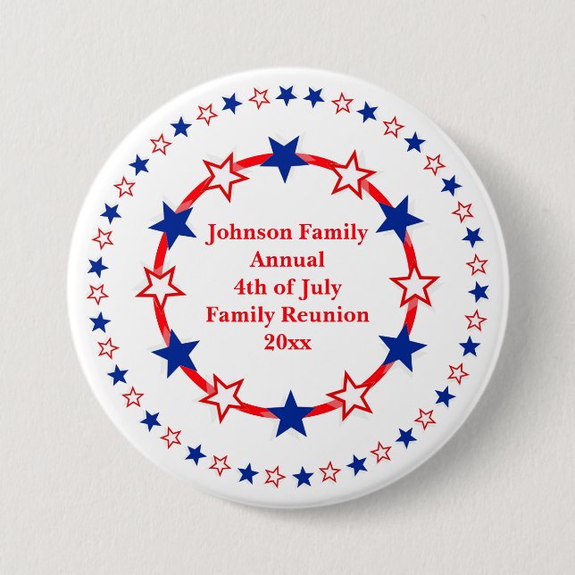 Customizable Patriotic Party Essentials 3 Inch Round Button (Front)