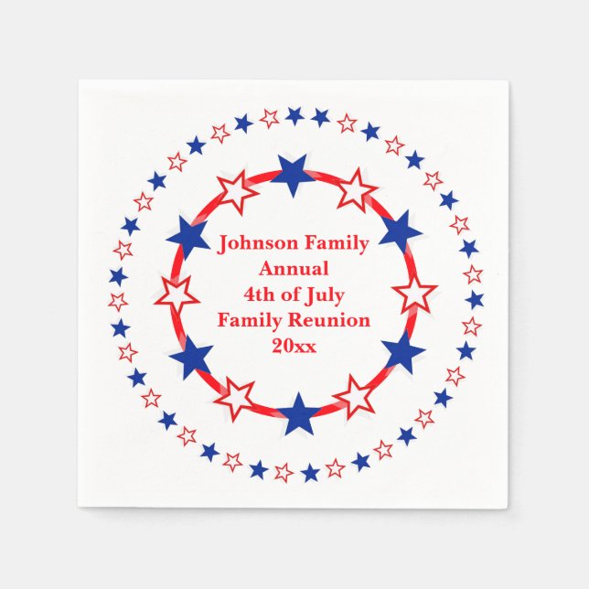 Customizable Patriotic Party Essentials Napkin (Front)