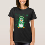 Customizable Patsy Penguin St. Patrick's Day Shirt<br><div class="desc">On the front: Patsy Penguin On the back: Kiss me I'm Irish (or use a phrase of your own,  it's customizable!) Patsy Penguin was adapted from an original illustration by Brittany Anne Rankin</div>