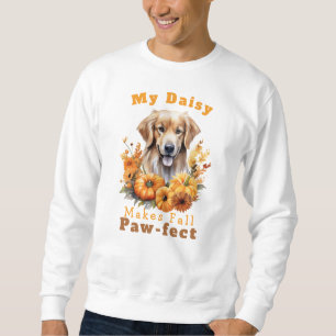 Customizable Paw-fect Autumn Dog Daisy Sweatshirt