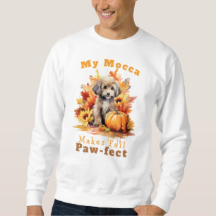 Customizable Paw-fect Autumn Dog Mocca Sweatshirt