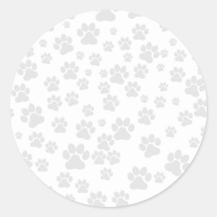 Customizable paw print sticker