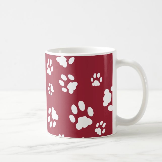 Customizable Paw Prints Coffee Mug (Right)