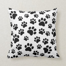 Customizable paw prints pillow