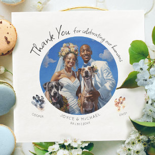 Customizable Paw-tograph Photo with Your Dogs Napkin
