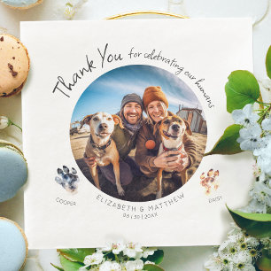 Customizable Paw-tograph Photo with Your Dogs Napkin