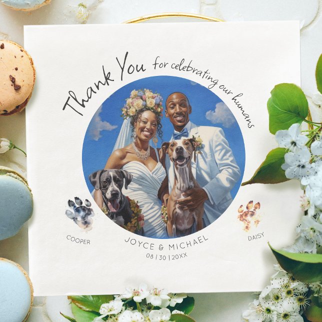 Customizable Paw-tograph Photo with Your Dogs Napkin (Creator Uploaded)