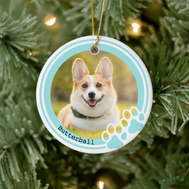 Customizable Pawprint Pet Ornament (Tree)