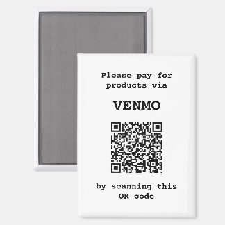 Customizable Payment Platform QR code Magnet
