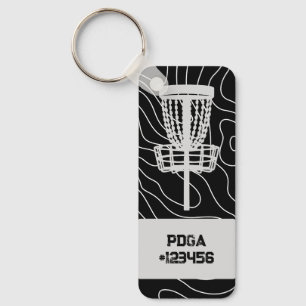Customizable PDGA Number Disc Golf Keychain