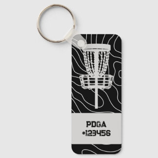 Customizable PDGA Number Disc Golf Keychain
