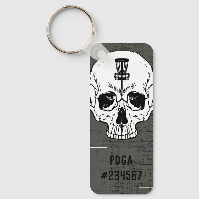 Customizable PDGA Number Disc Golf Keychain  (Front)