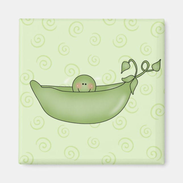 Customizable Pea in a Pod magnet (Front)