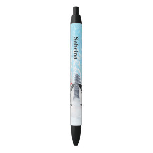 Customizable Penguin Black Ink Pen