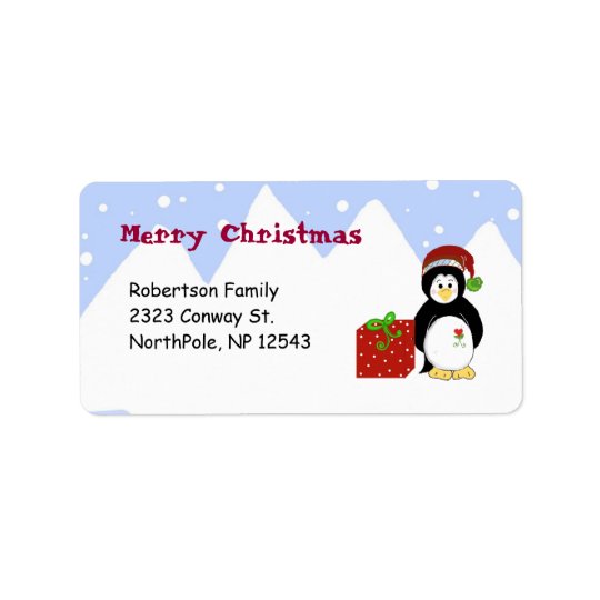 Customizable Penguins Christmas
