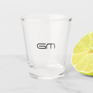 Customizable personal elegant initials shot glass