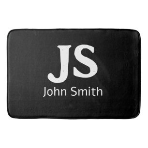 Customizable personal initials bath mat