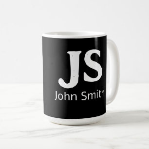 Customizable personal initials coffee mug