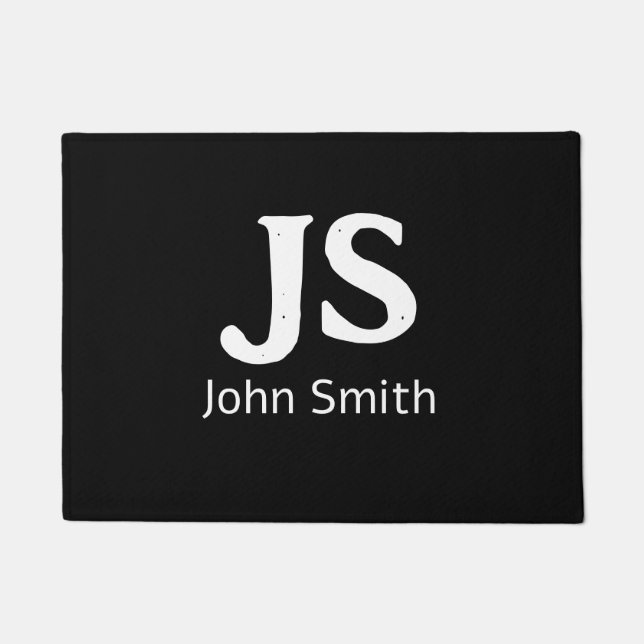 Customizable personal initials doormat (Front)