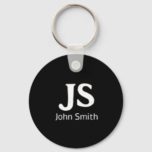 Customizable personal initials keychain