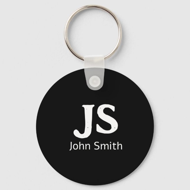 Customizable personal initials keychain (Front)