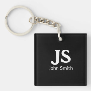 Customizable personal initials keychain