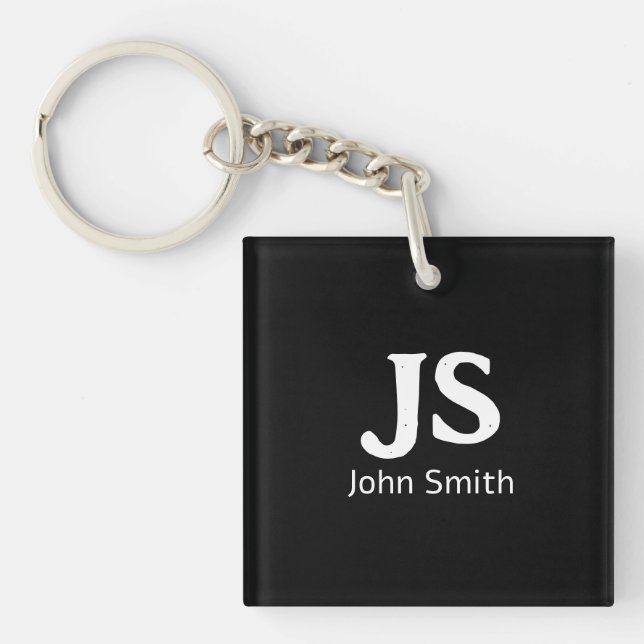 Customizable personal initials keychain (Front)