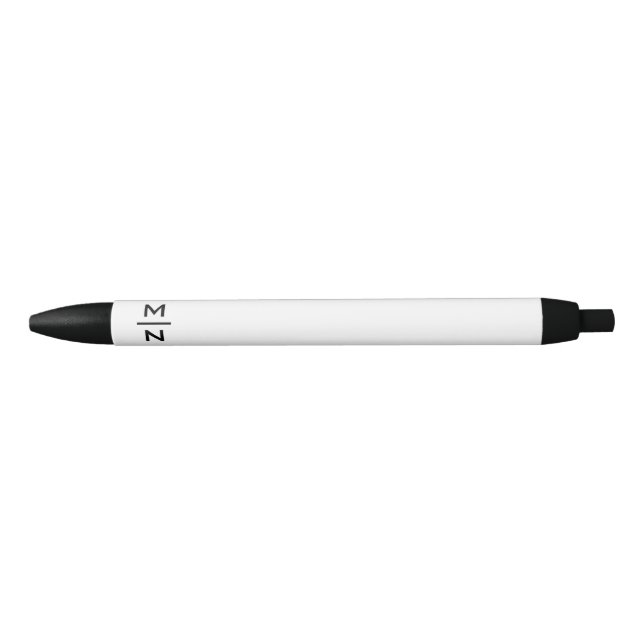 Customizable personal monogram black ink pen (Front)