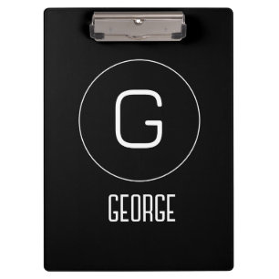 Customizable personal name logo clipboard