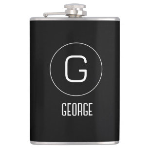 Customizable personal name logo hip flask