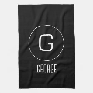 Customizable personal name logo kitchen towel