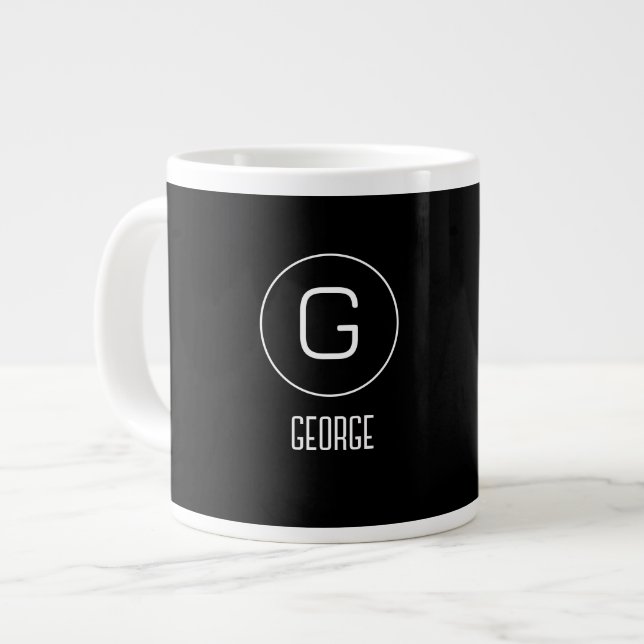Customizable personal name logo  large coffee mug (Front Left)