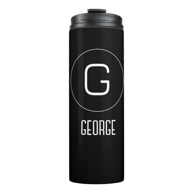 Customizable personal name logo  thermal tumbler (Front)