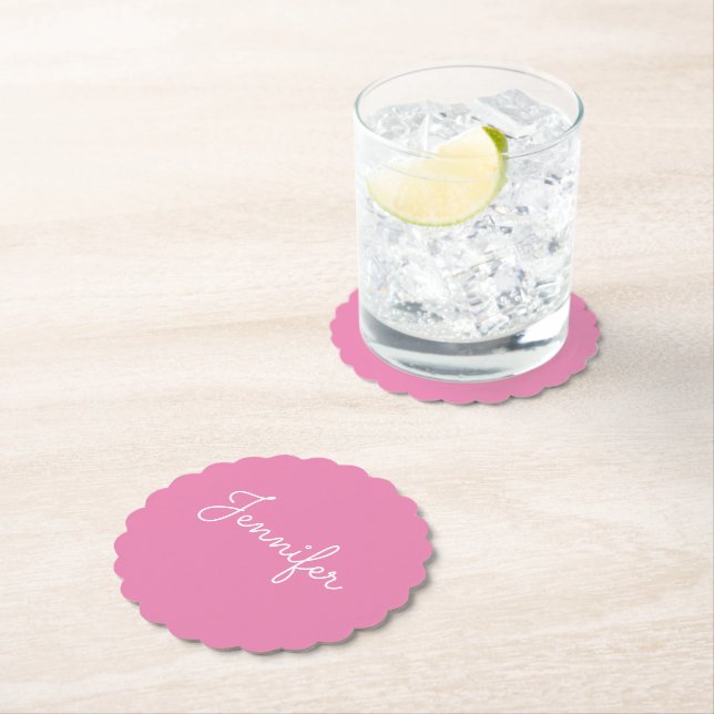 Customizable personal name, Personal name Paper Coaster (Insitu)