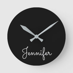 Customizable personal name, Personal name Round Clock