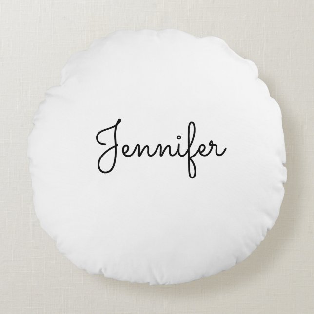 Customizable personal name, Personal name Round Pillow (Front)