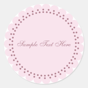 Customizable personalise beauty delicate pink classic round sticker
