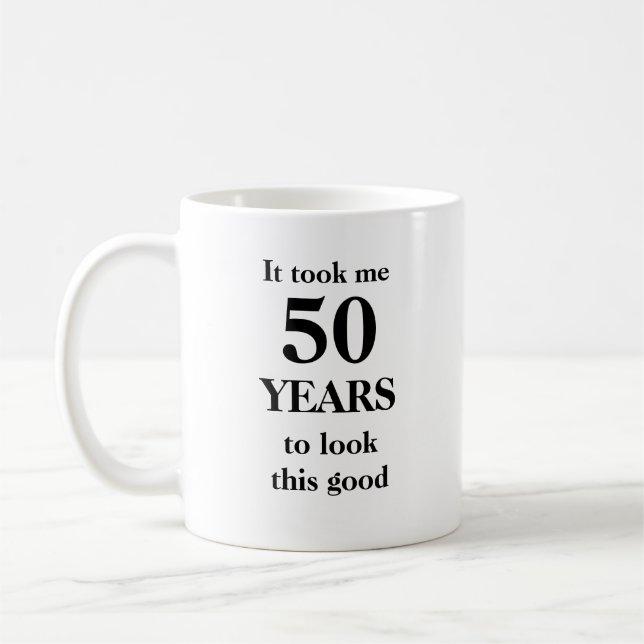 Customizable personalizable 50TH birthday Mug (Left)