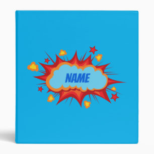 Customizable personalized comic explosion binder