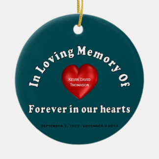 Customizable Personalized Memorial Ceramic Ornament