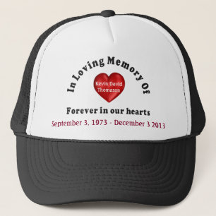 Customizable Personalized Memorial Trucker Hat