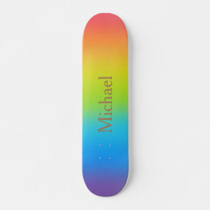 Customizable  Personalized Name Rainbow Design  Skateboard
