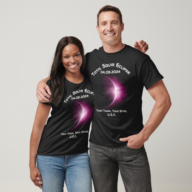Customizable Personalized TOTAL SOLAR ECLIPSE  T-Shirt (Unisex)