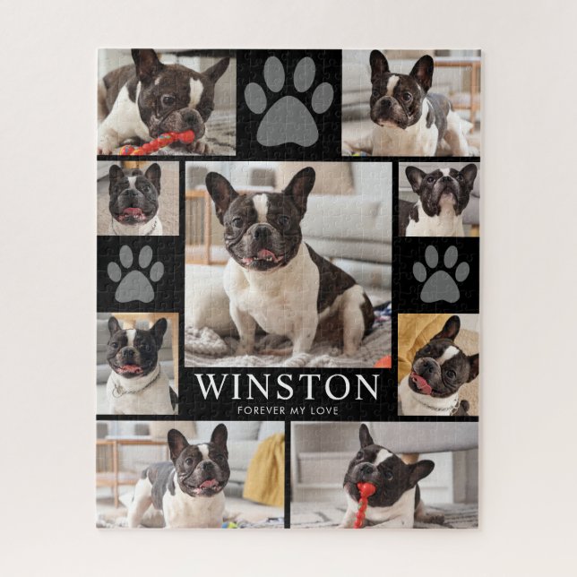 Customizable Pet Dog Memorial Photo Keepsake Jigsaw Puzzle (Vertical)