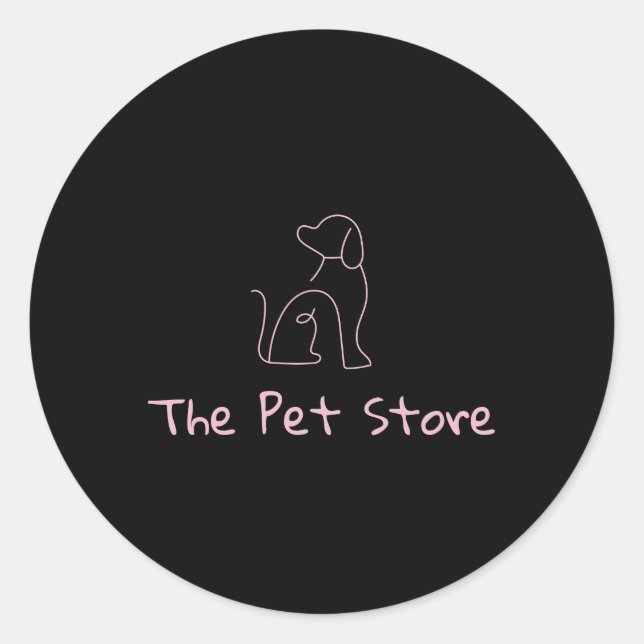 Customizable Pet/ Dog themed Classic Round Sticker (Front)