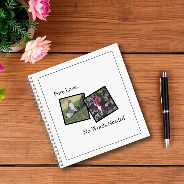 Customizable Pet Notebook (Fully customizable spiral notebook with photos for pet lovers)