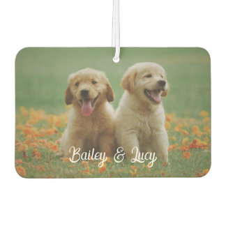 Customizable Pet Photo With Customizable Name Text Air Freshener