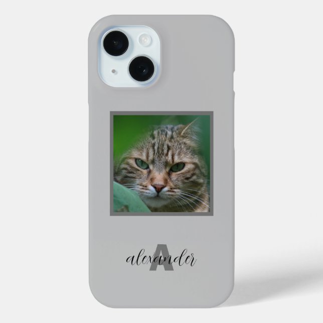 Customizable Pet Portrait iPhone Case with Name an (Back)